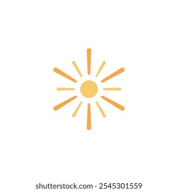 Ilustración vectorial del logotipo del icono del sol. Icono de sol