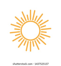 sun icon logo vector in trendy style template