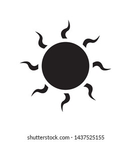 sun icon logo vector in trendy style template