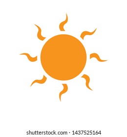 sun icon logo vector in trendy style template