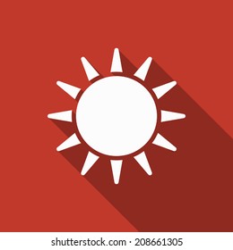 sun icon with long shadow