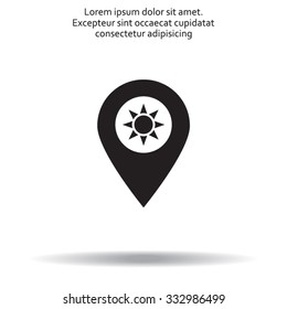 sun icon map pin