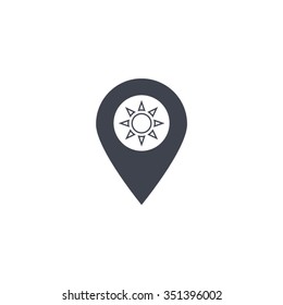 sun icon map pin