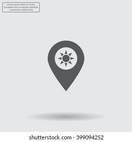 sun icon map pin