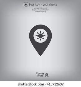 sun icon map pin