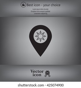 sun icon map pin
