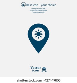 sun icon map pin
