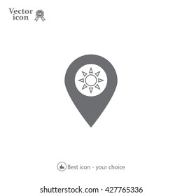 sun icon map pin