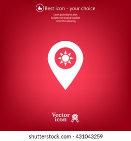 sun icon map pin