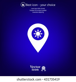 sun icon map pin