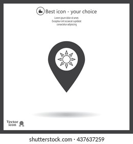 sun icon map pin
