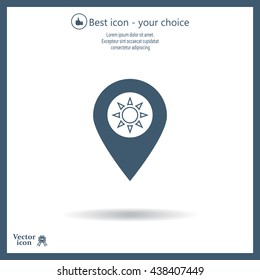 sun icon map pin