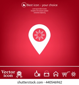 sun icon map pin