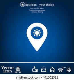 sun icon map pin