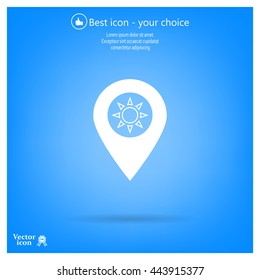 sun icon map pin