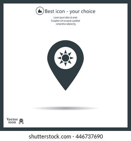sun icon map pin