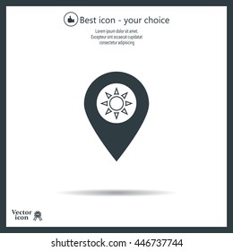 sun icon map pin