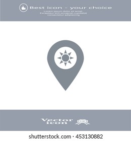 sun icon map pin