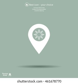 sun icon map pin