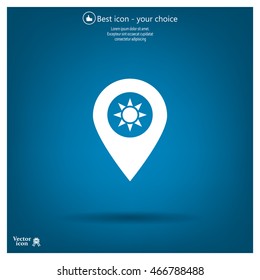 sun icon map pin