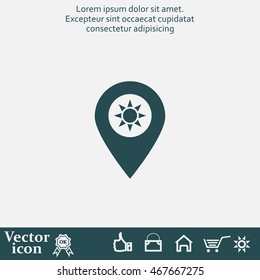 sun icon map pin