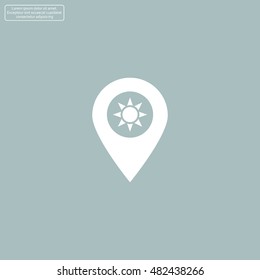 sun icon map pin