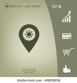 sun icon map pin