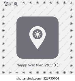 sun icon map pin