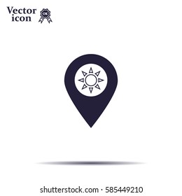 sun icon map pin