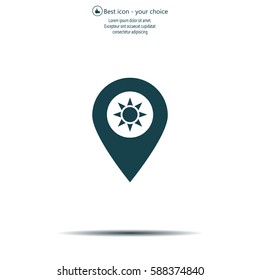 sun icon map pin