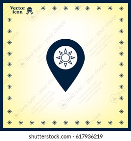 sun icon map pin
