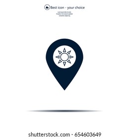 sun icon map pin
