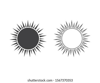 Sun icon. Modern weather line icon set. Flat vector symbols