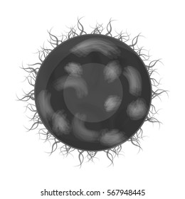 Sun icon in monochrome style isolated on white background. Planets symbol stock vector illustration.