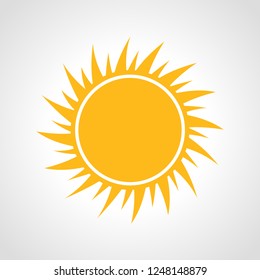 Sun Icon. Multicolored weather icon on white background. Vector illustration.