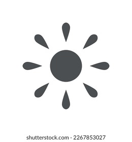 Icono de Sol en segundo plano para diseño gráfico y web. Símbolo de concepto de ilustración creativa para aplicación web o móvil