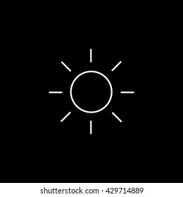 Sun Icon On Black Background