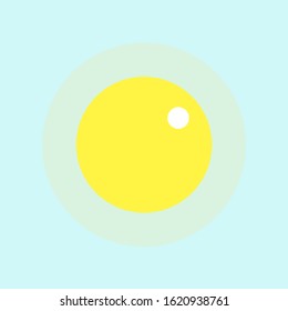 Sun icon on blue background. Vector illustration in trendy flat style. ESP 10.