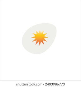 an sun icon on the button. a sun icon in the background.