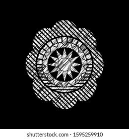 sun icon on chalkboard, vector illustration, pretty design