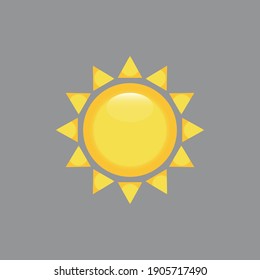 Sun icon on gray background