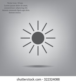 sun icon on gray background