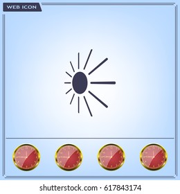 sun icon on gray background