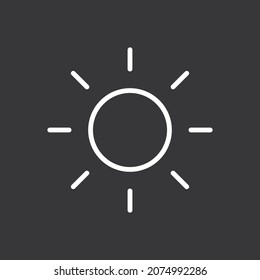 Sun icon on grey background