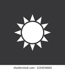 Sun icon on grey background