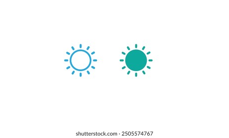 Sun icon on transferred background vector 