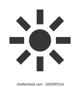Sun Icon on White Background. Vector