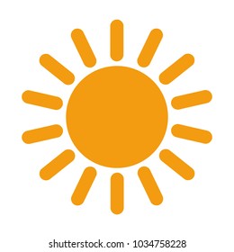 Sun icon on white background. Vector illustration
