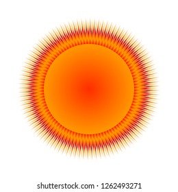 Sun icon on white background. Vector illustration.