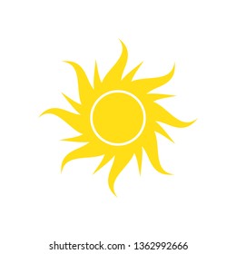 Sun icon on white background for graphic and web design, Modern simple vector sign. Internet concept. Trendy symbol for website design web button or mobile app